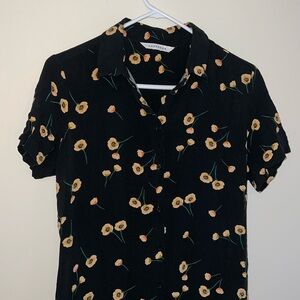Popsugar floral women’s button-up dress